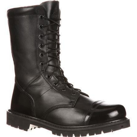 Rocky Men's Side Zipper Jump 10" Duty Boot - Black - FQ0002090 7.5 / Medium / Black - Overlook Boots