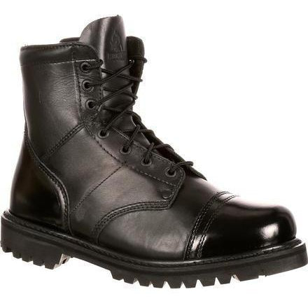Rocky Men's Side Zipper Jump 7" Duty Boot - Black - FQ0002091 7.5 / Medium / Black - Overlook Boots