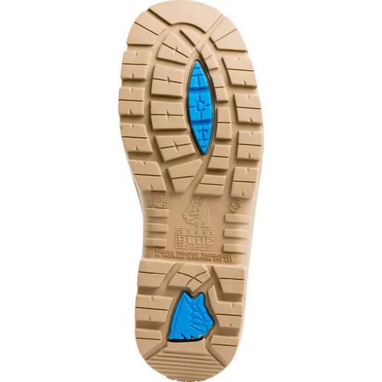 Steel Blue Men's Southern Cross 6" Side Zipper Water Resistant Steel Toe Work Boot - Sand - 812961 - Overlook Boots