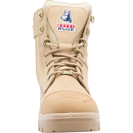 Steel Blue Men's Southern Cross 6" Side Zipper Water Resistant Steel Toe Work Boot - Sand - 812961 - Overlook Boots