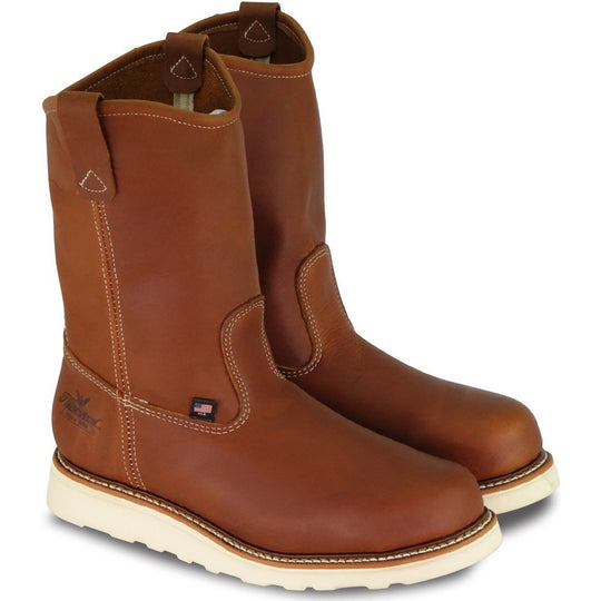 Thorogood Men's USA Made Amer Heritage Steel Toe Wellington Wedge Work Boot 804-4205 7 / Medium / Tobacco - Overlook Boots