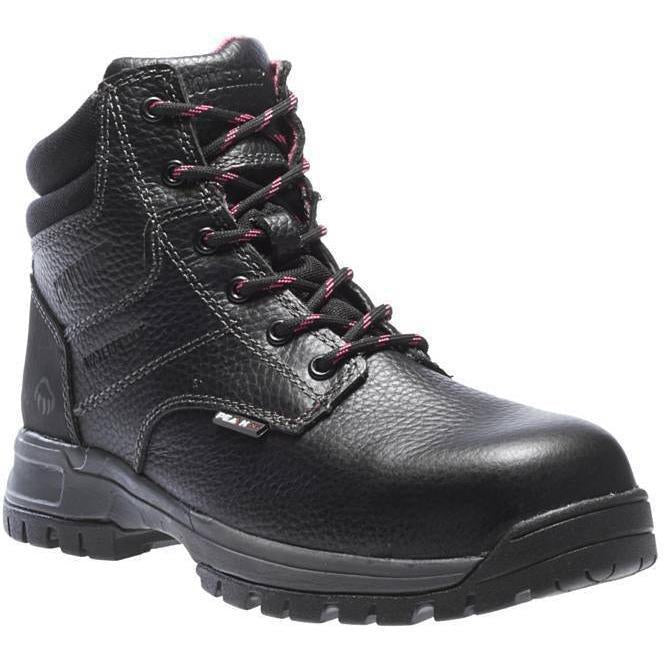 Wolverine Women's Piper 6" Composite Toe Waterproof Electrical Hazard Work Boot - Black - W10181 5 / Medium / Black - Overlook Boots